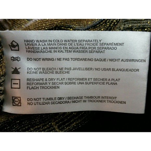 Minnie Rose Women's (M) Sleeveless Black, Gold, & Ivory Metallic Knit Deco Dress - Picture 12 of 12